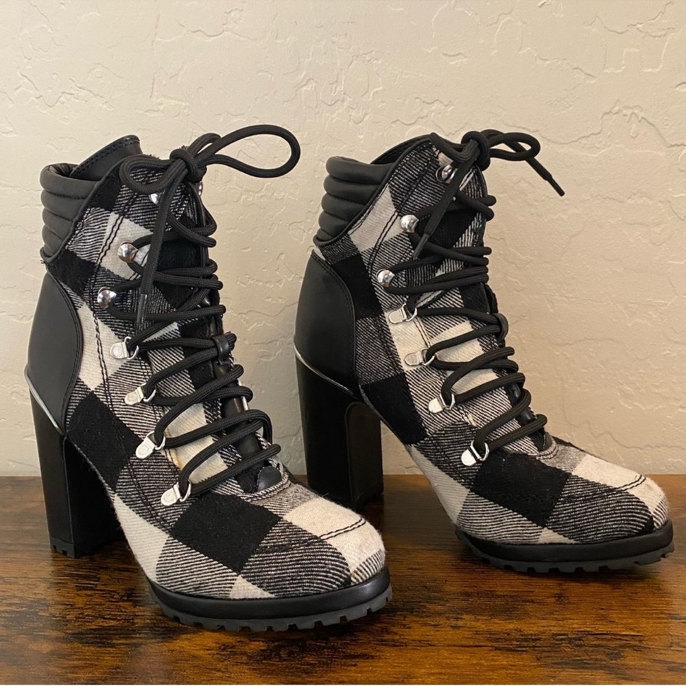 DNKY 3 inch plaid Boots